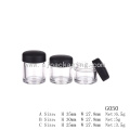 2014 new product loose powder jar with rotating sifter with black